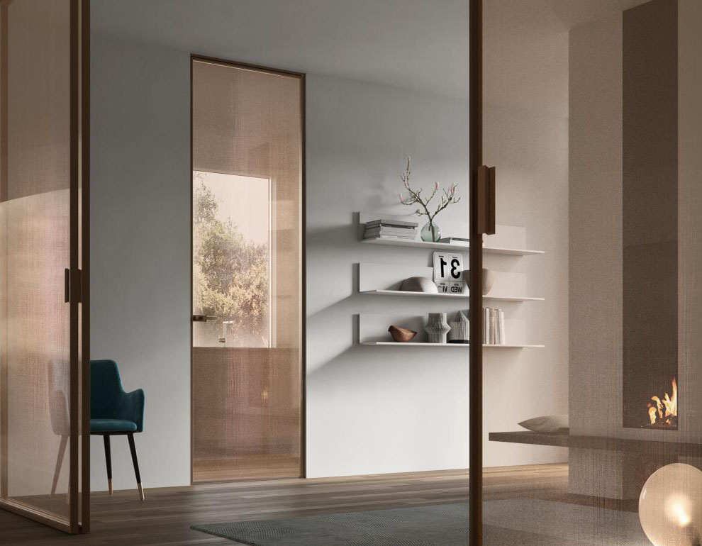 Haibang Home Furnishing Aluminum Alloy Glass Interior Doors