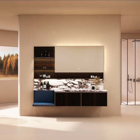 Haibang Home Furnishing Coated Smart Bathroom Cabinet with Eco-Friendly Water-Based Paint