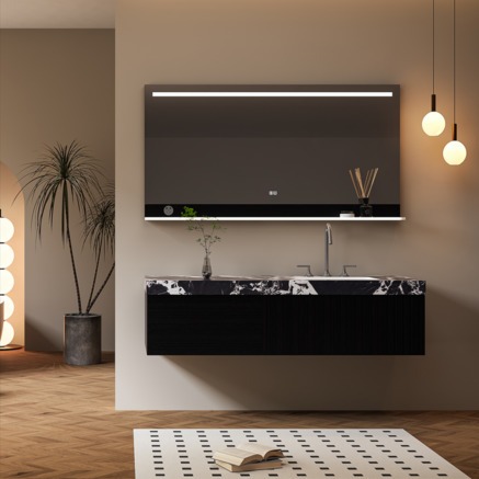 Haibang Home Furnishing Coated Smart Bathroom Cabinet with Eco-Friendly Water-Based Paint
