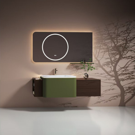 Haibang Home Furnishing Coated Smart Bathroom Cabinet with Eco-Friendly Water-Based Paint