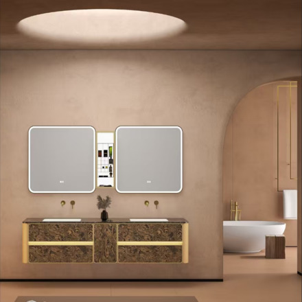 Haibang Home Furnishing Coated Smart Bathroom Cabinet with Eco-Friendly Water-Based Paint
