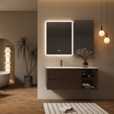 Haibang Home Furnishing Coated Smart Bathroom Cabinet with Eco-Friendly Water-Based Paint