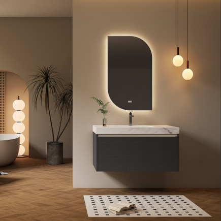 Haibang Home Furnishing Coated Smart Bathroom Cabinet with Eco-Friendly Water-Based Paint