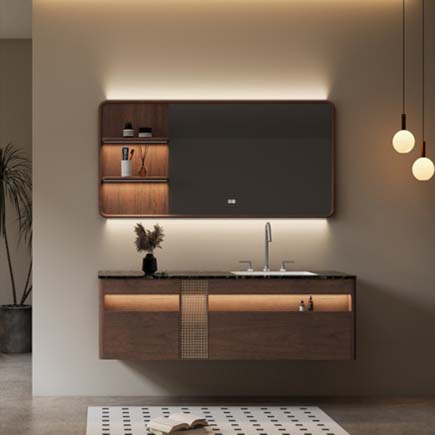 Haibang Home Furnishing Coated Smart Bathroom Cabinet with Eco-Friendly Water-Based Paint