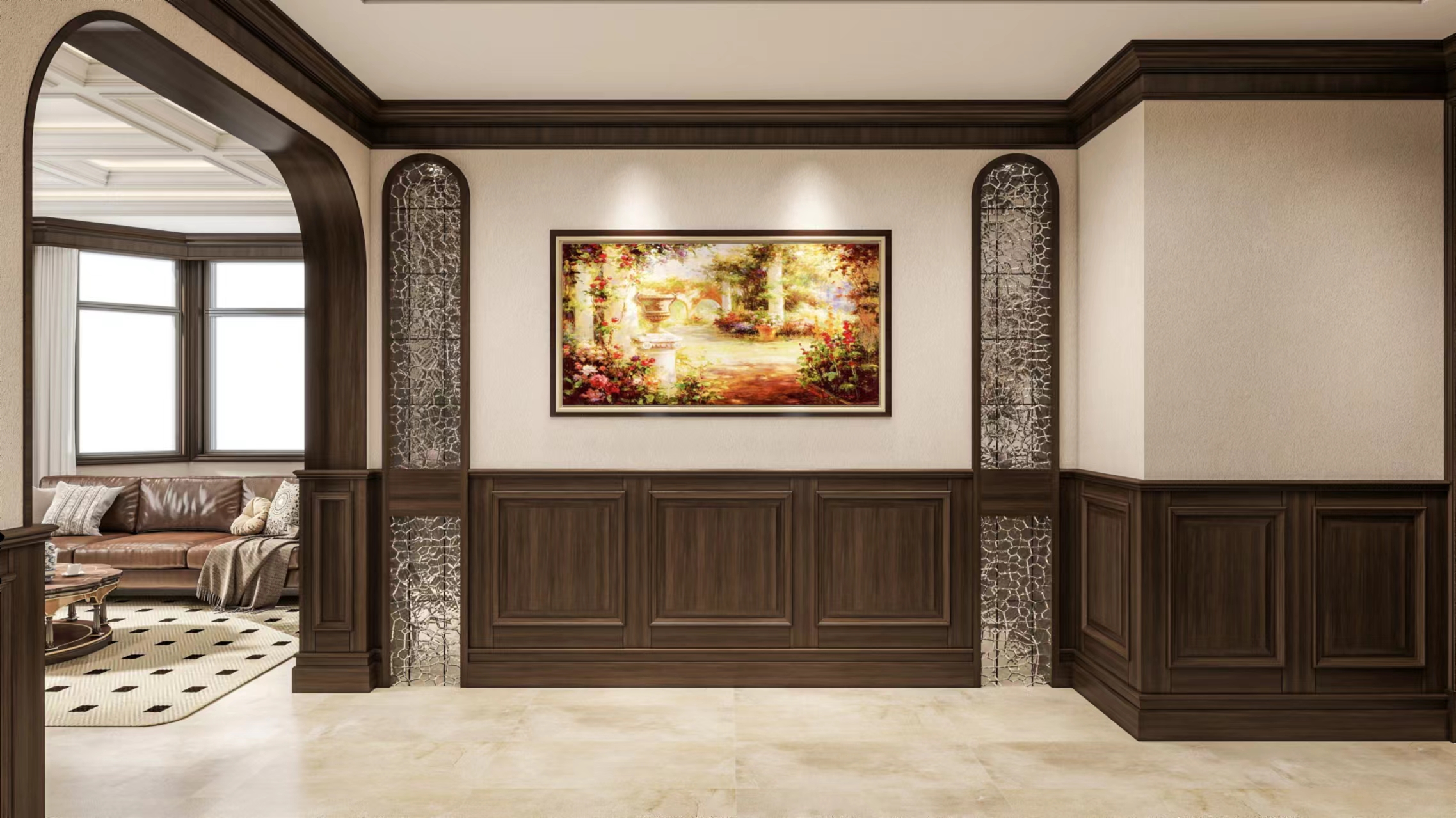 Haibang Home Furnishing Coated Wooden Decorative Wall Panels