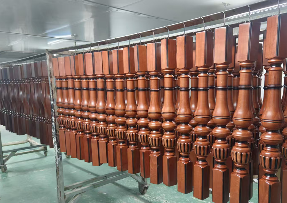 Haibang Home Furnishing Custom Solid Wood Handrail System