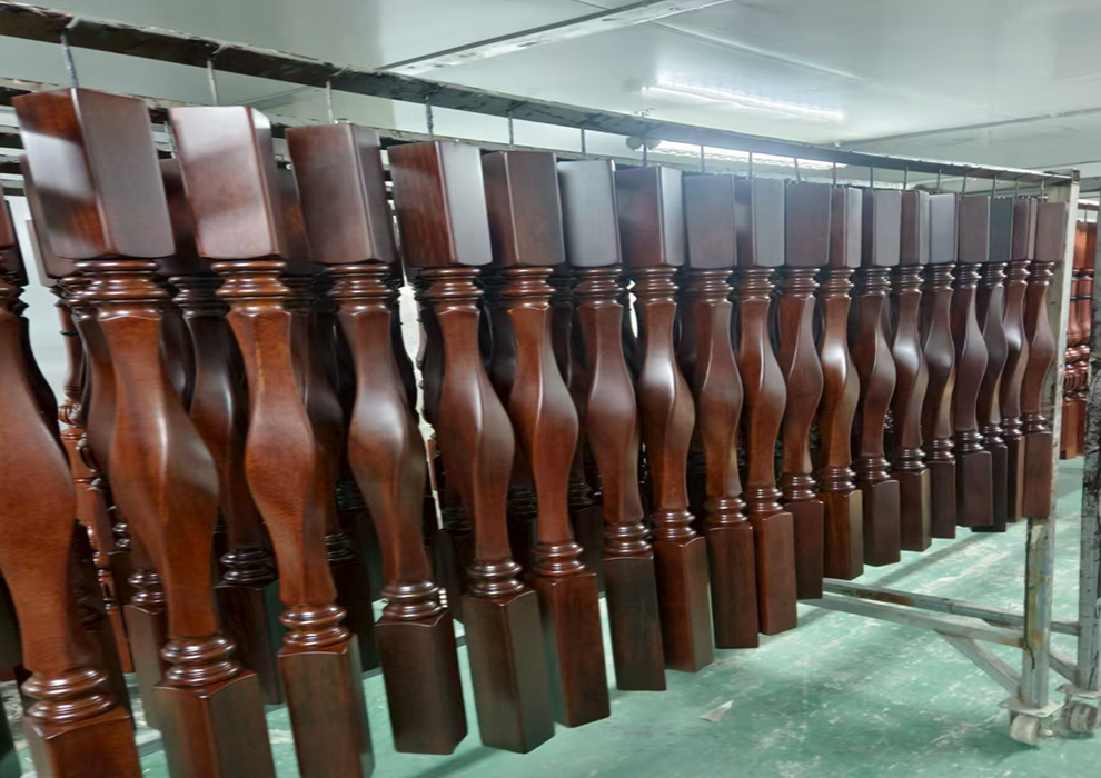 Haibang Home Furnishing Custom Solid Wood Handrail System