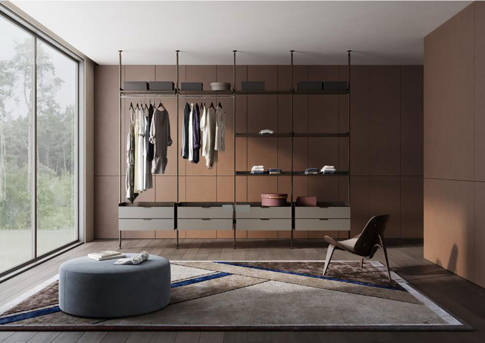 Haibang Home Furnishing High-End Custom Metal Wall-Mounted Wardrobes & Open Wardrobe Systems