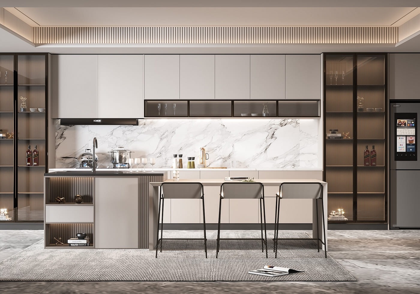 Haibang Home Furnishing Paint-Free Integrated Smart Kitchen Cabinet System