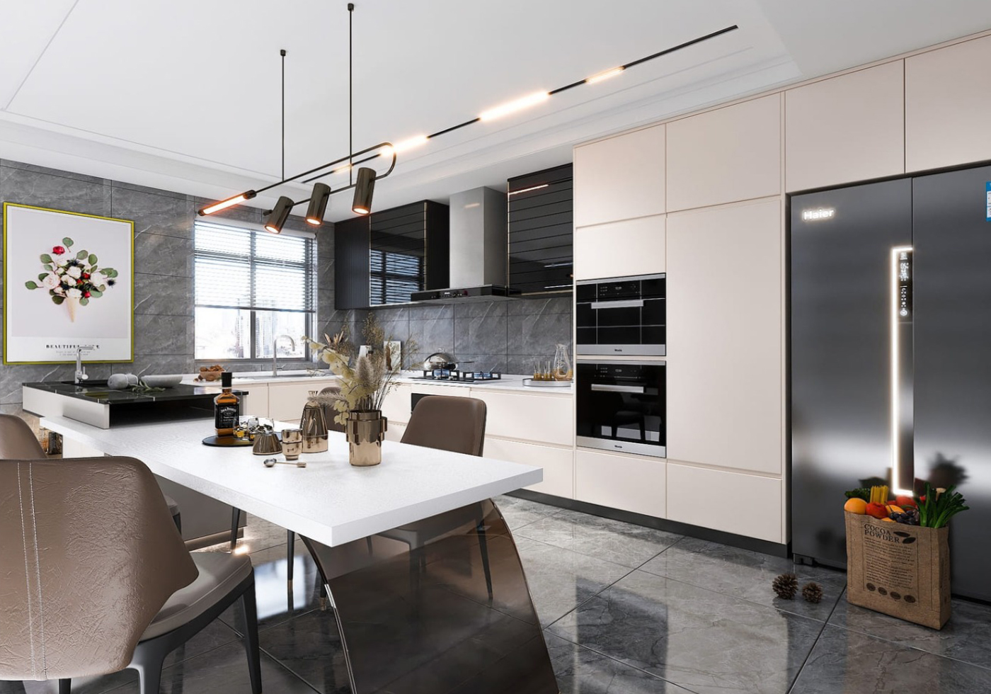 Haibang Home Furnishing Paint-Free Integrated Smart Kitchen Cabinet System