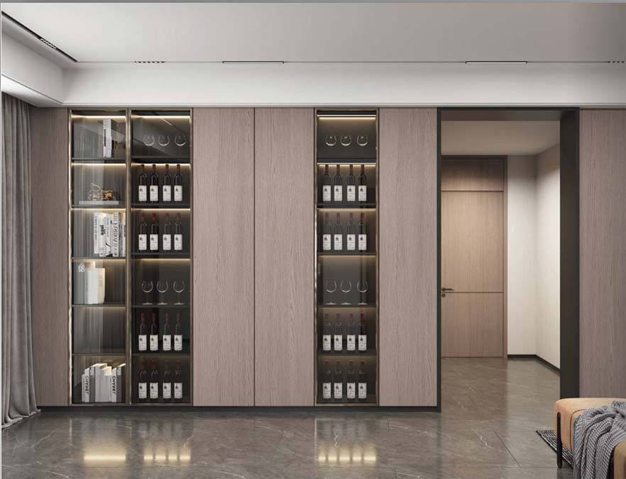 Haibang Home Furnishing Wardrobes & Cloakrooms with Natural Wood Veneer and Eco-Friendly Water-Based Paint 2