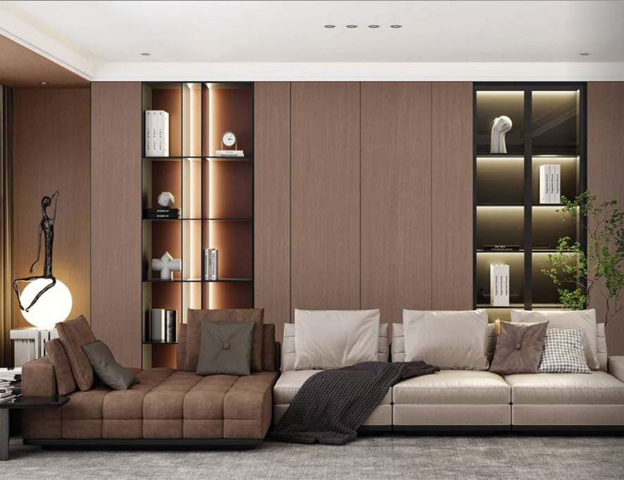 Haibang Home Furnishing Wardrobes & Cloakrooms with Natural Wood Veneer and Eco-Friendly Water-Based Paint