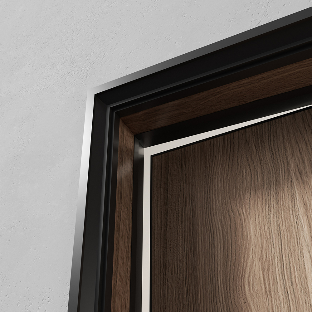 Haibang Home Wooden door with aluminum frame